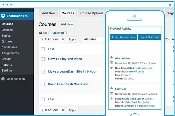 LearnDash best wordpress online course builder